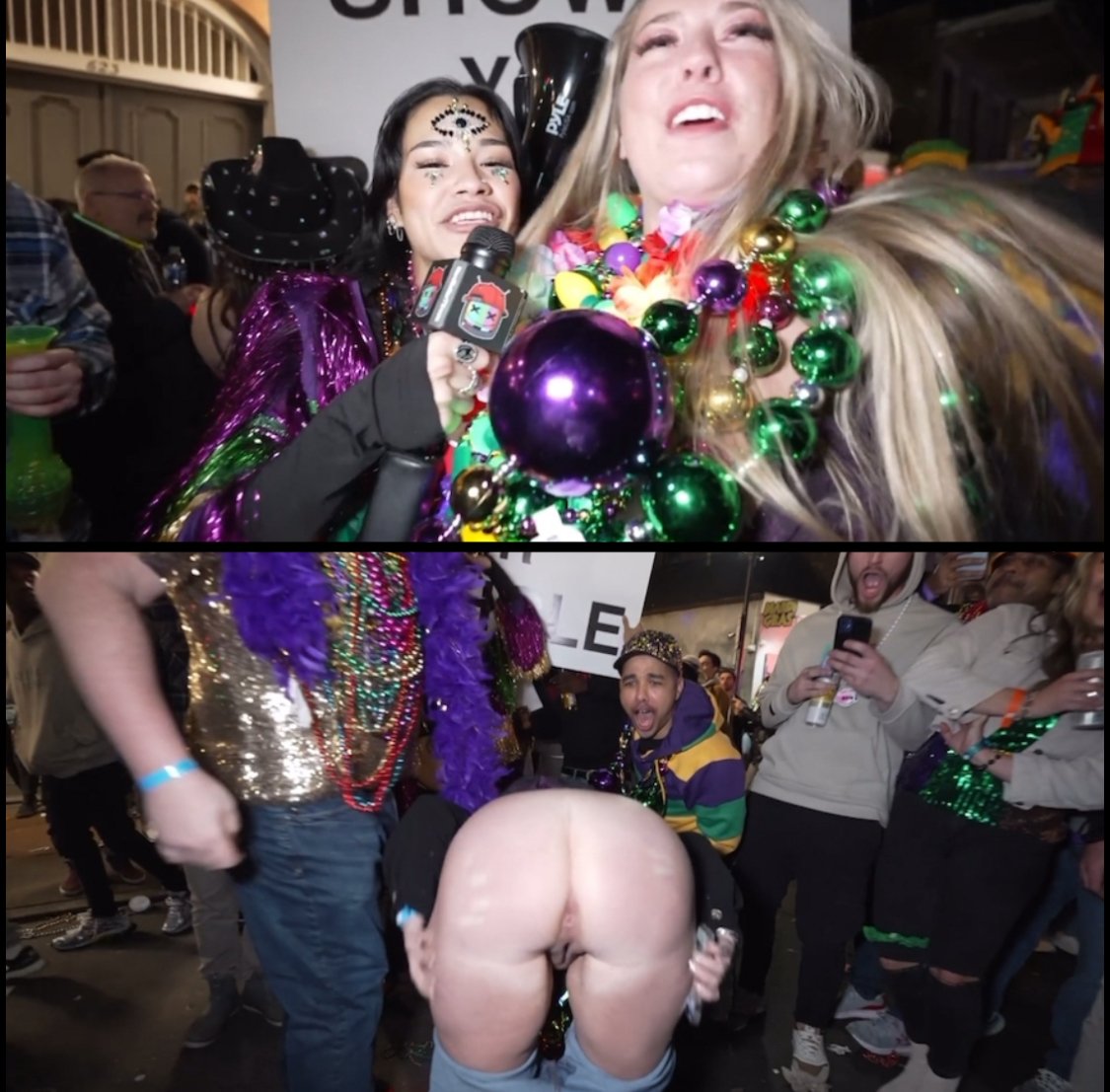 They got her to show her asshole in front of everyone with her boyfriend next to her #SHCZCDV8